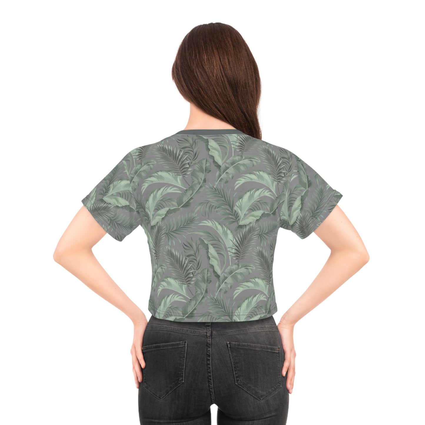 Tropical Leaf Crop Tee