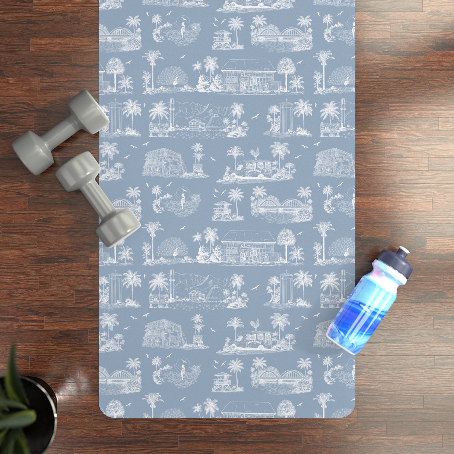 North Shore Eco-Friendly Rubber Yoga Mat blue