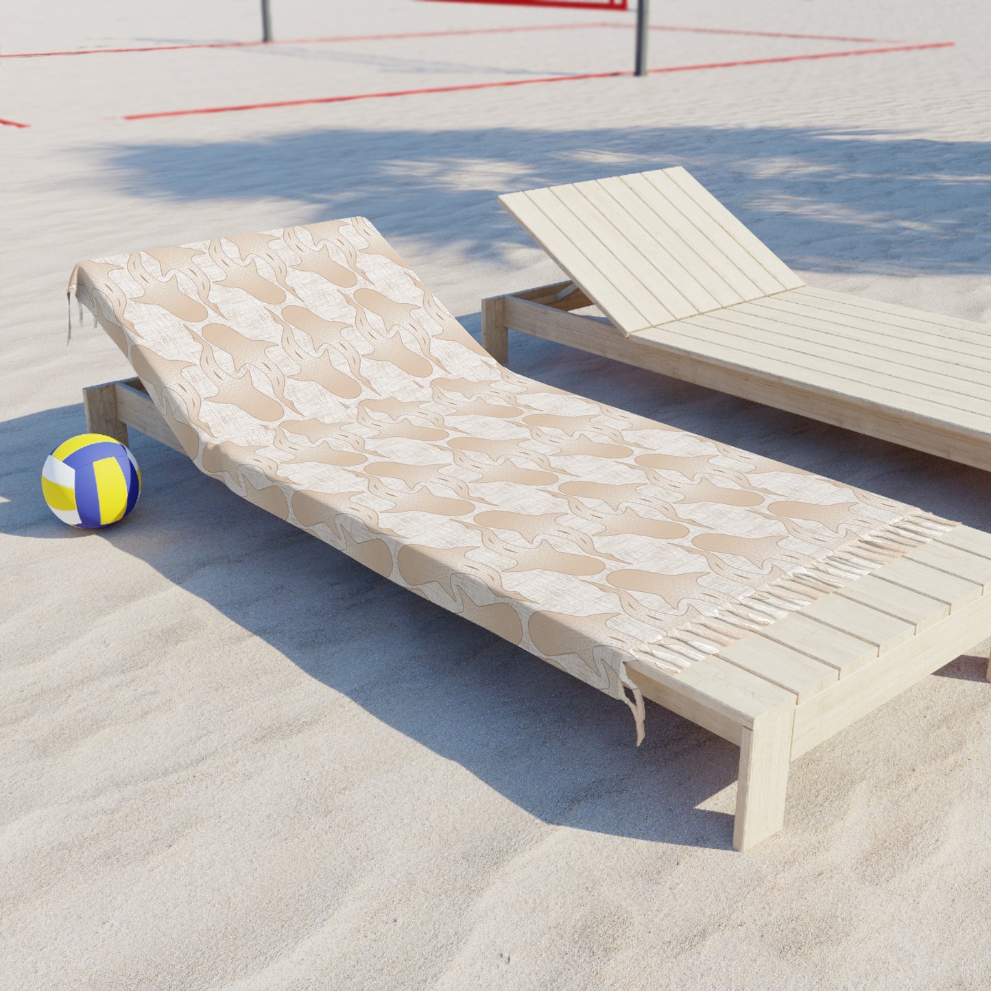 Tan Whale Shark Boho Cloth Beach Towel