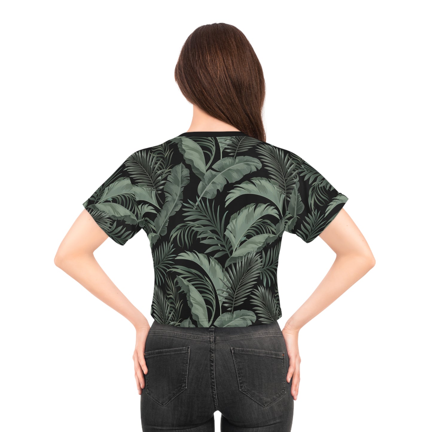 Tropical Leaf Crop Tee