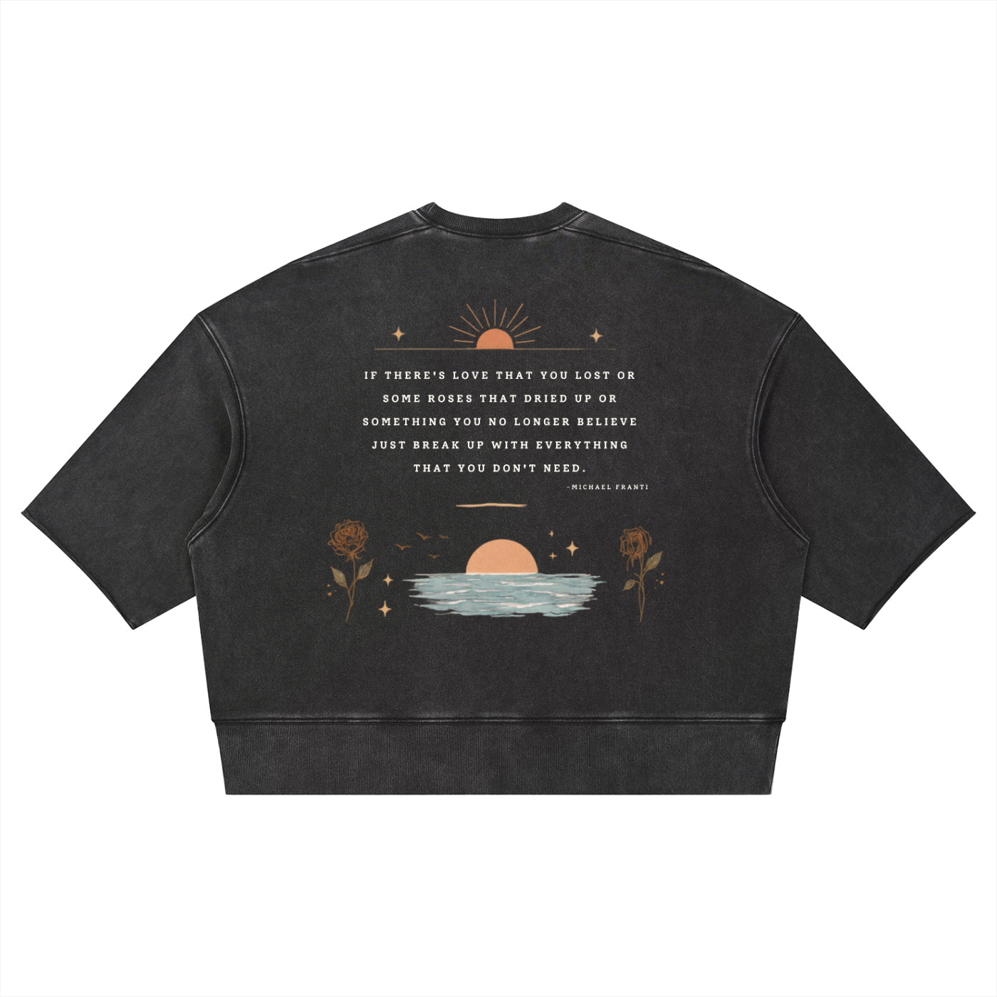 Break up Boxy Raw Edge T-Shirt