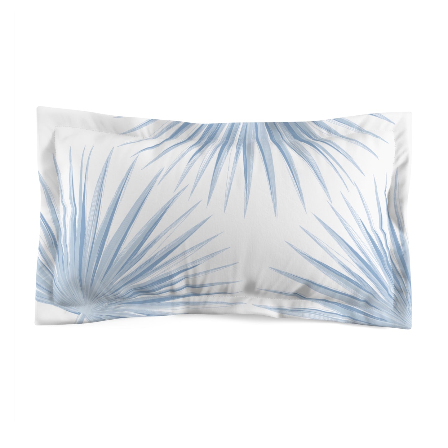 Large Fan Palm Sham White/Blue