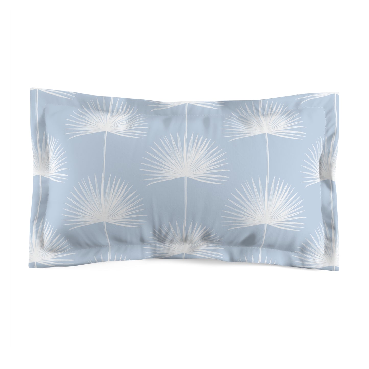 Fan Palm Sham blue