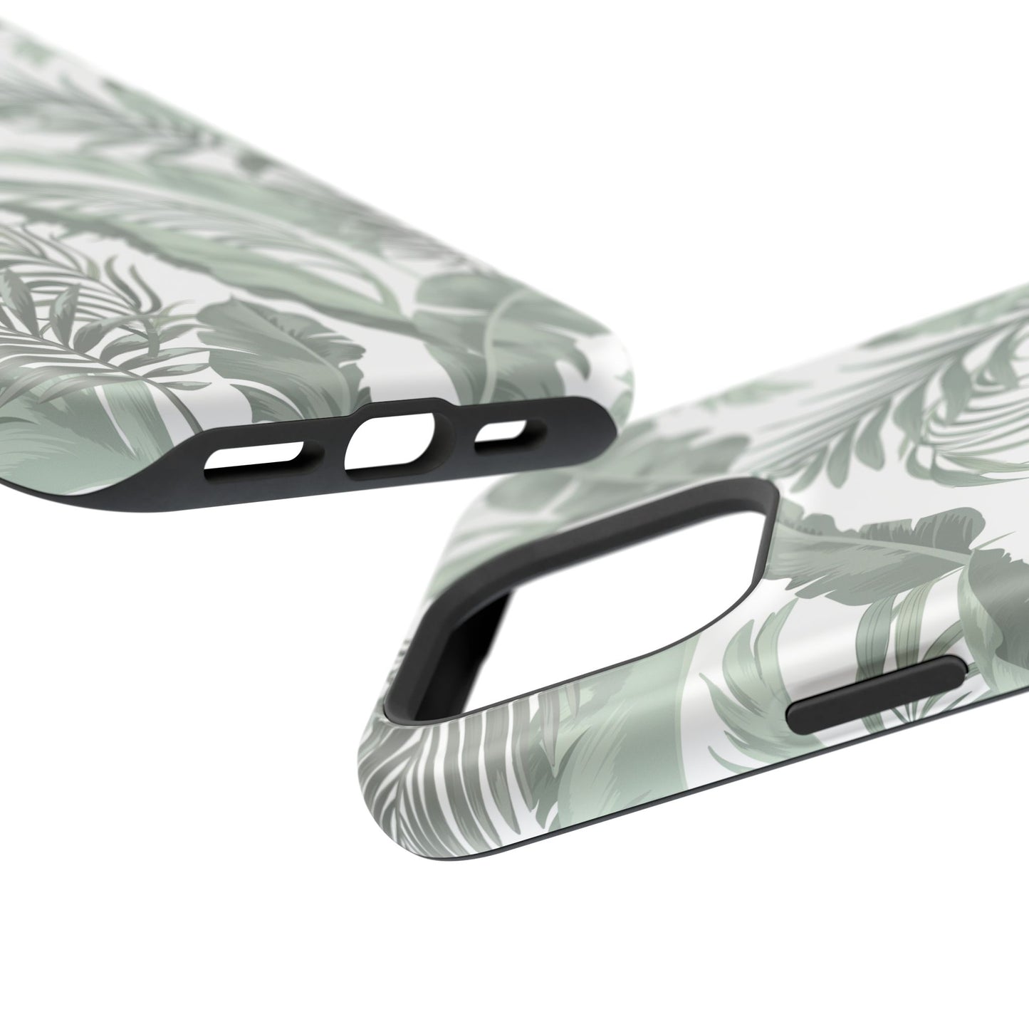 Tropical Leaf White Magnetic Tough Cases