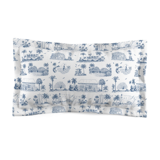 North Shore Pillow Sham white, blue