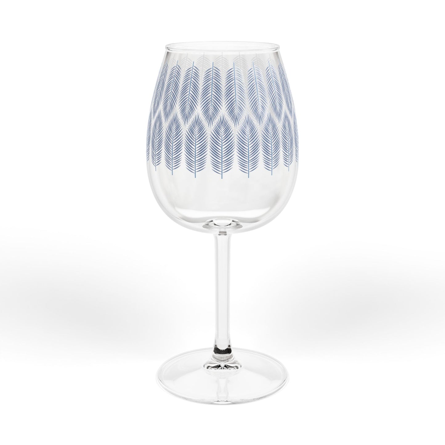 Palm Pattern Wine Glass