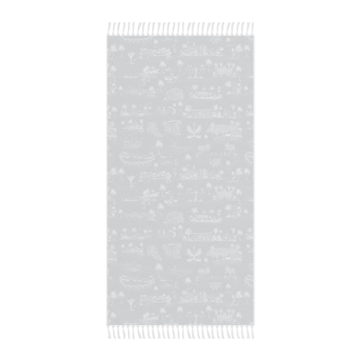 Oahu Boho Beach Cloth Towel Blue