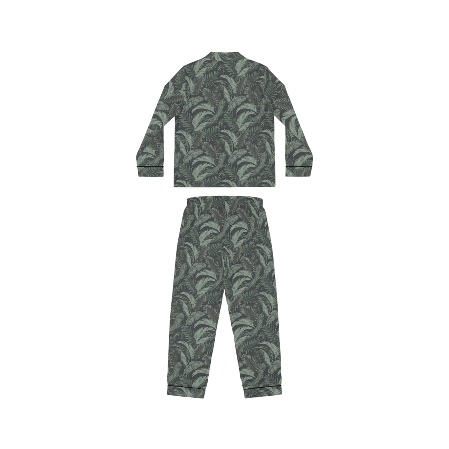 Faded Tropical Leaf Women's Satin Pajamas