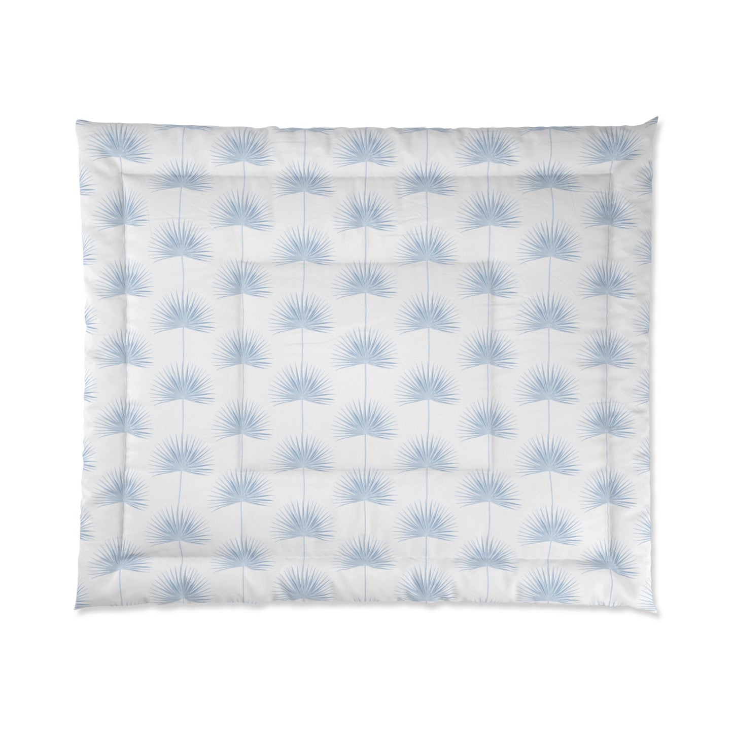 Fan Palm Comforter White/blue