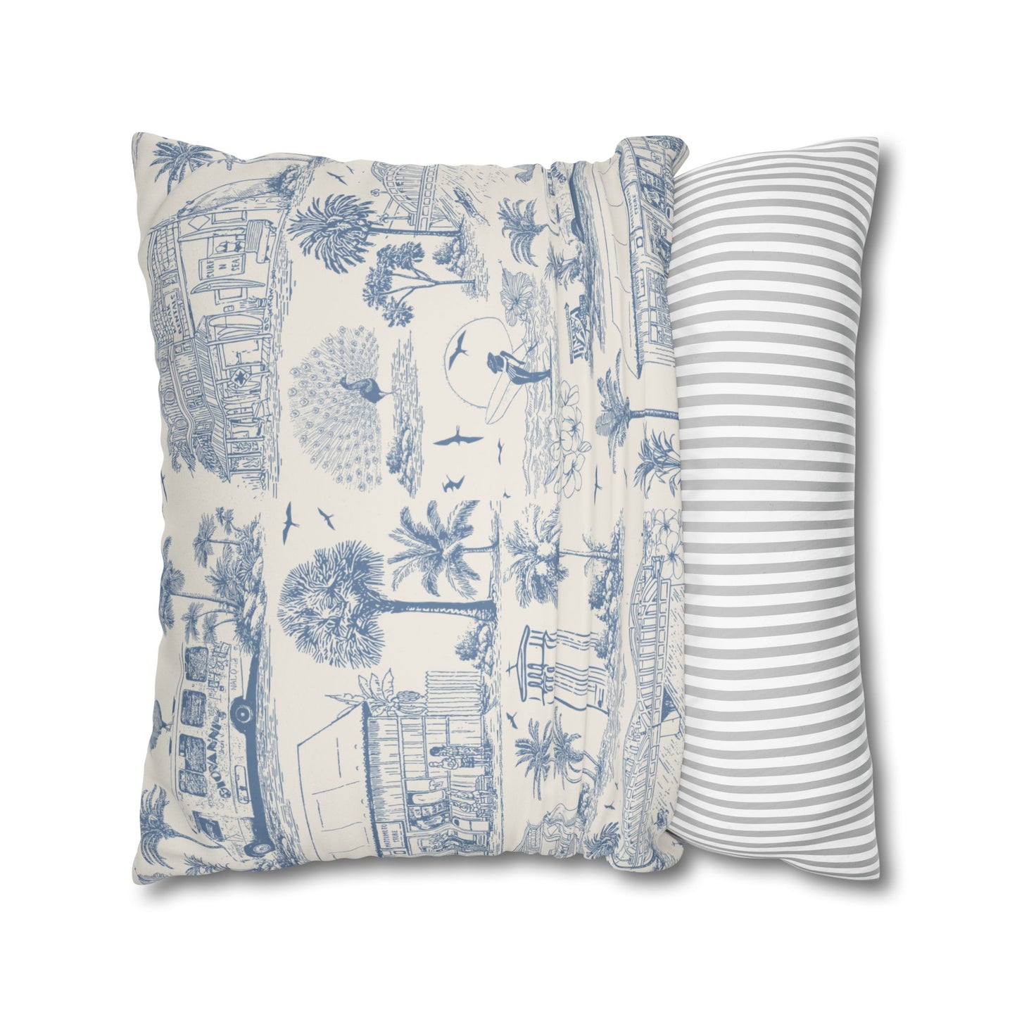 North Shore Faux Suede Pillowcase Cream without filler