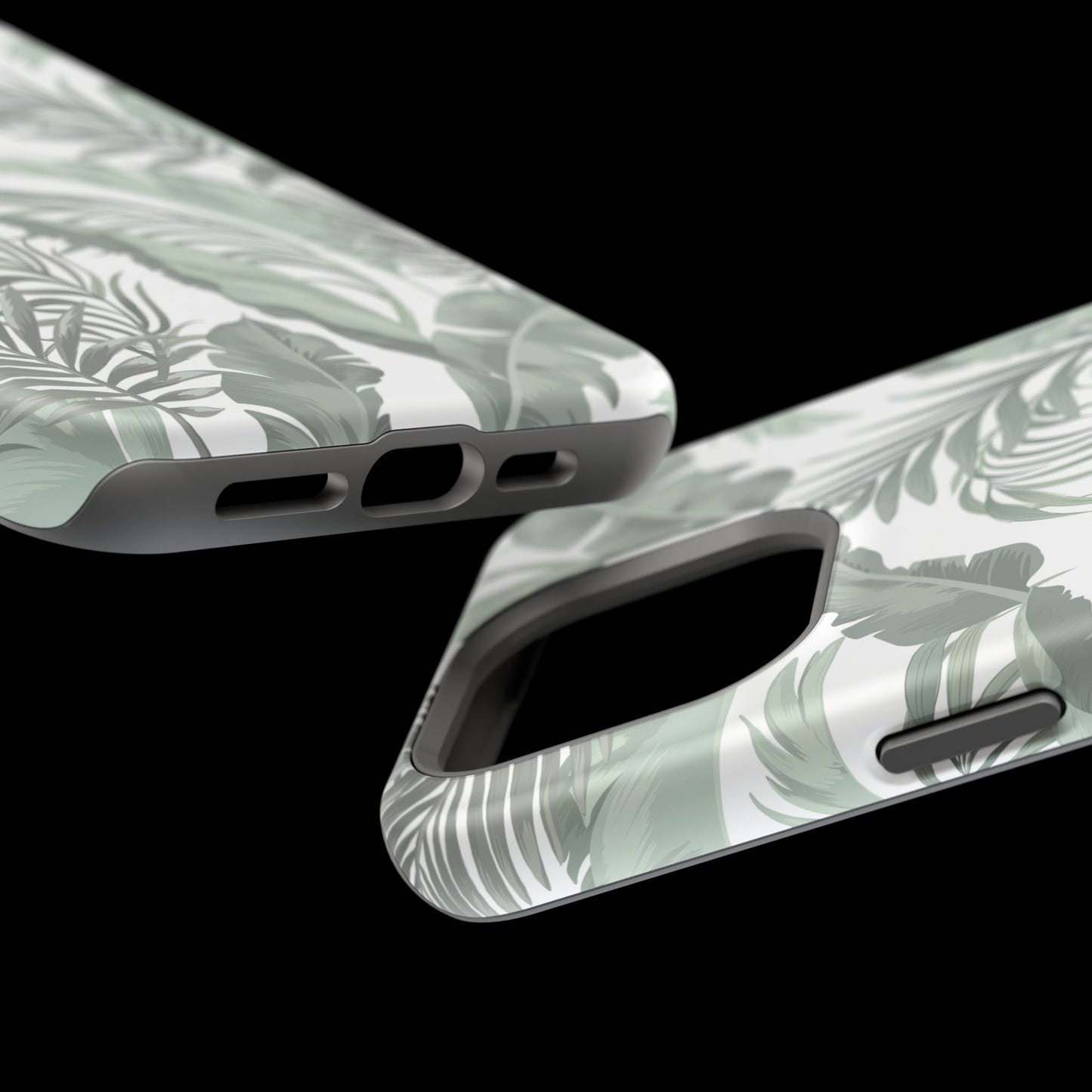 Tropical Leaf White Magnetic Tough Cases