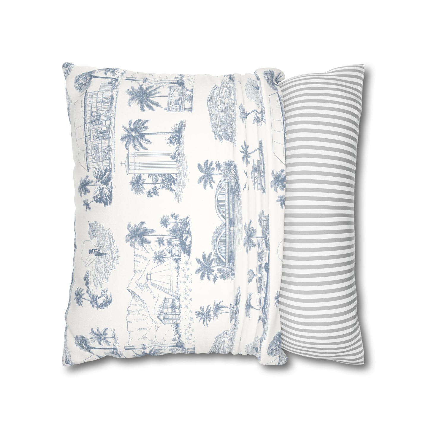 North Shore Faux Suede Pillowcase White without filler