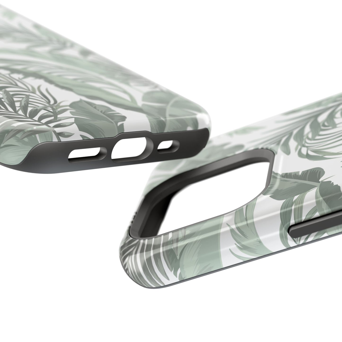 Tropical Leaf White Magnetic Tough Cases