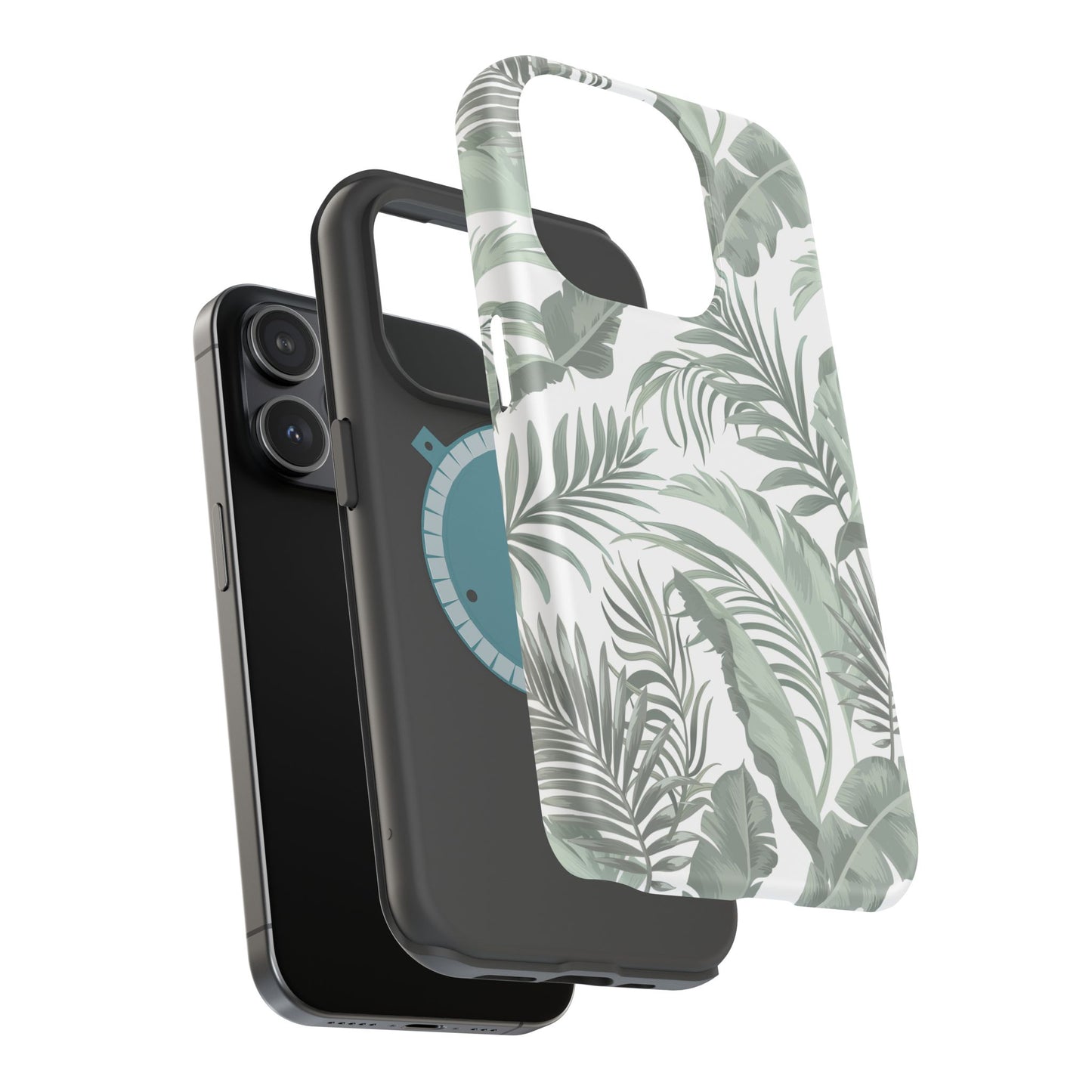 Tropical Leaf White Magnetic Tough Cases