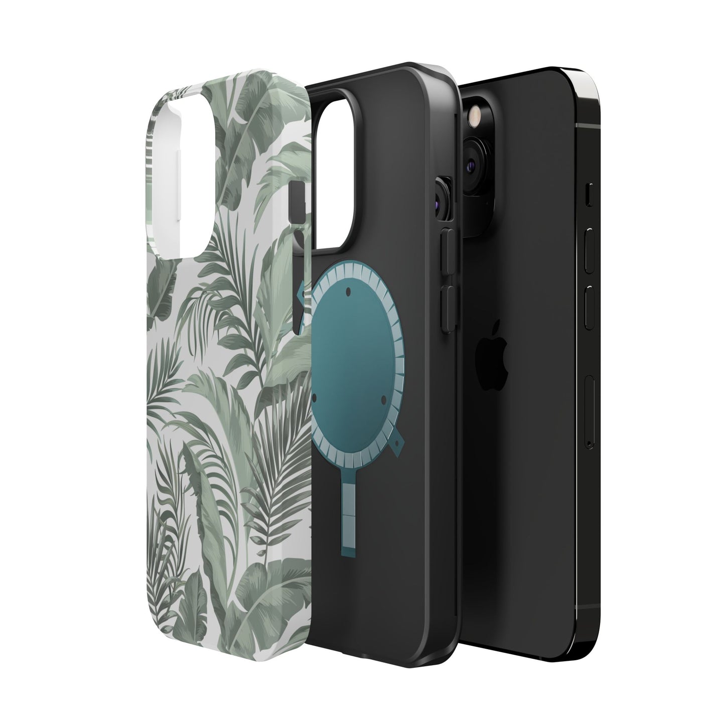 Tropical Leaf White Magnetic Tough Cases