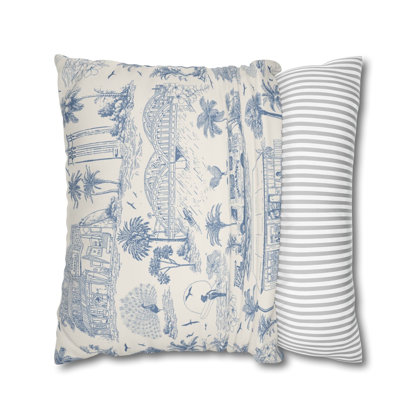 North Shore Faux Suede Pillowcase Cream without filler