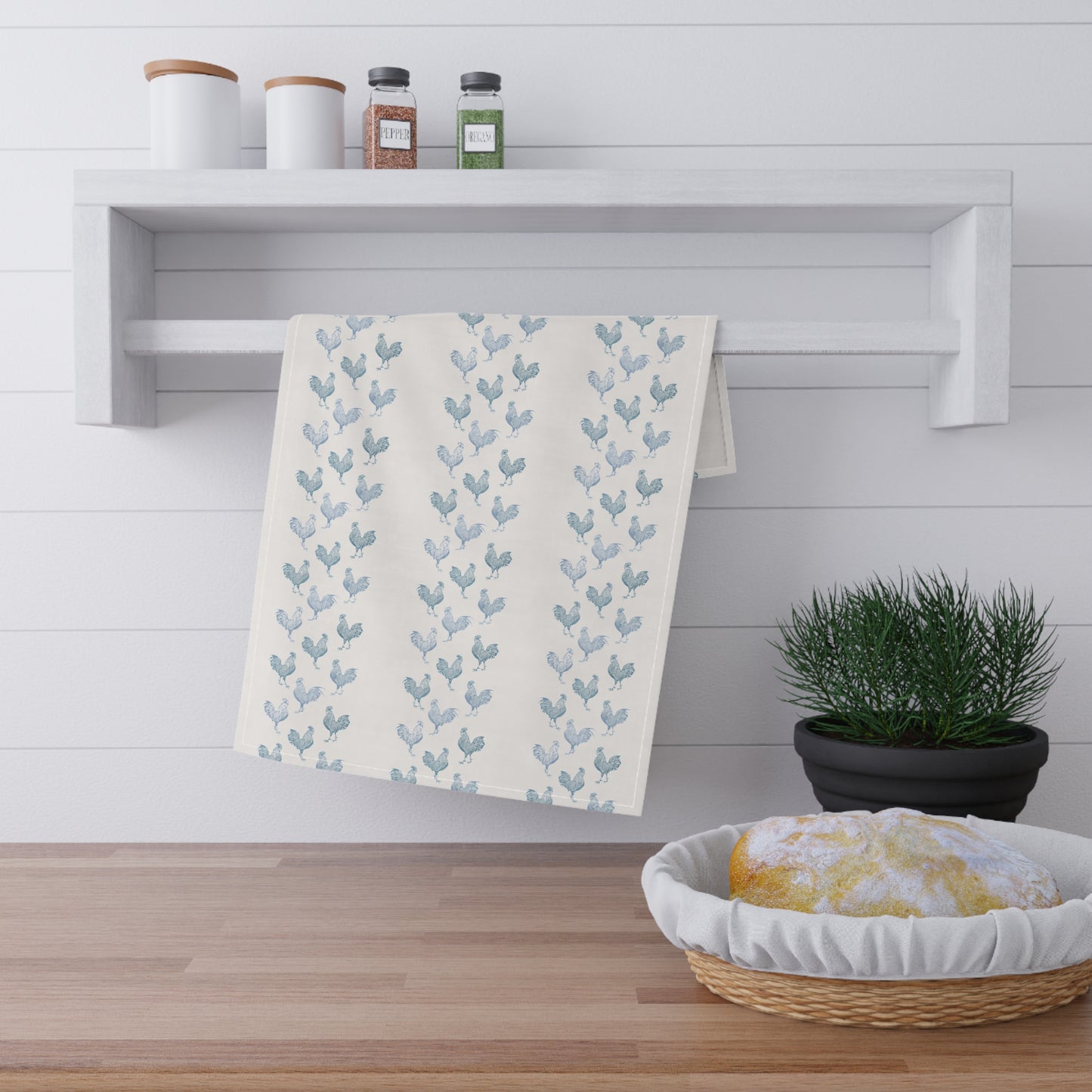 North Shore Rooster Linen Tea Towels