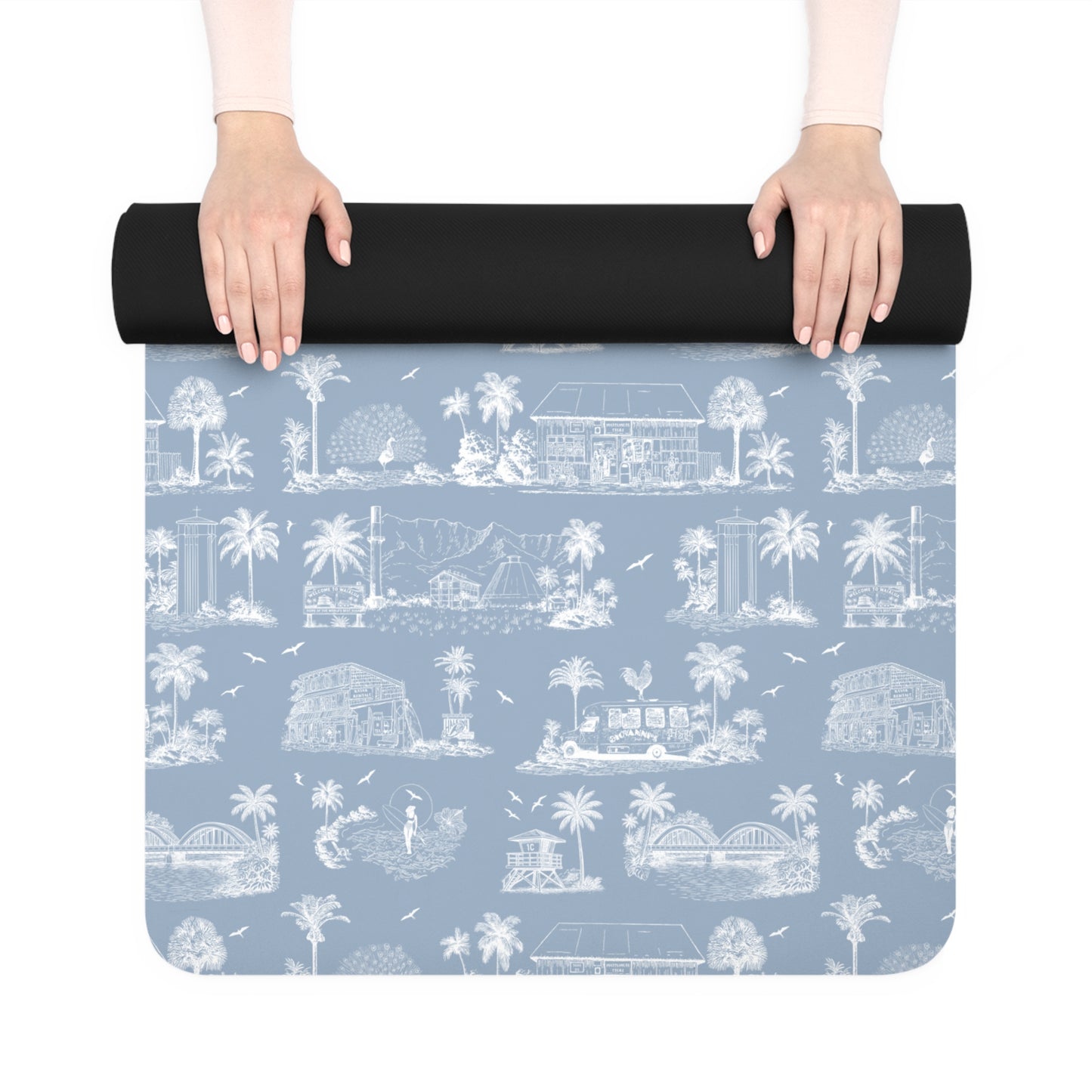 North Shore Eco-Friendly Rubber Yoga Mat blue