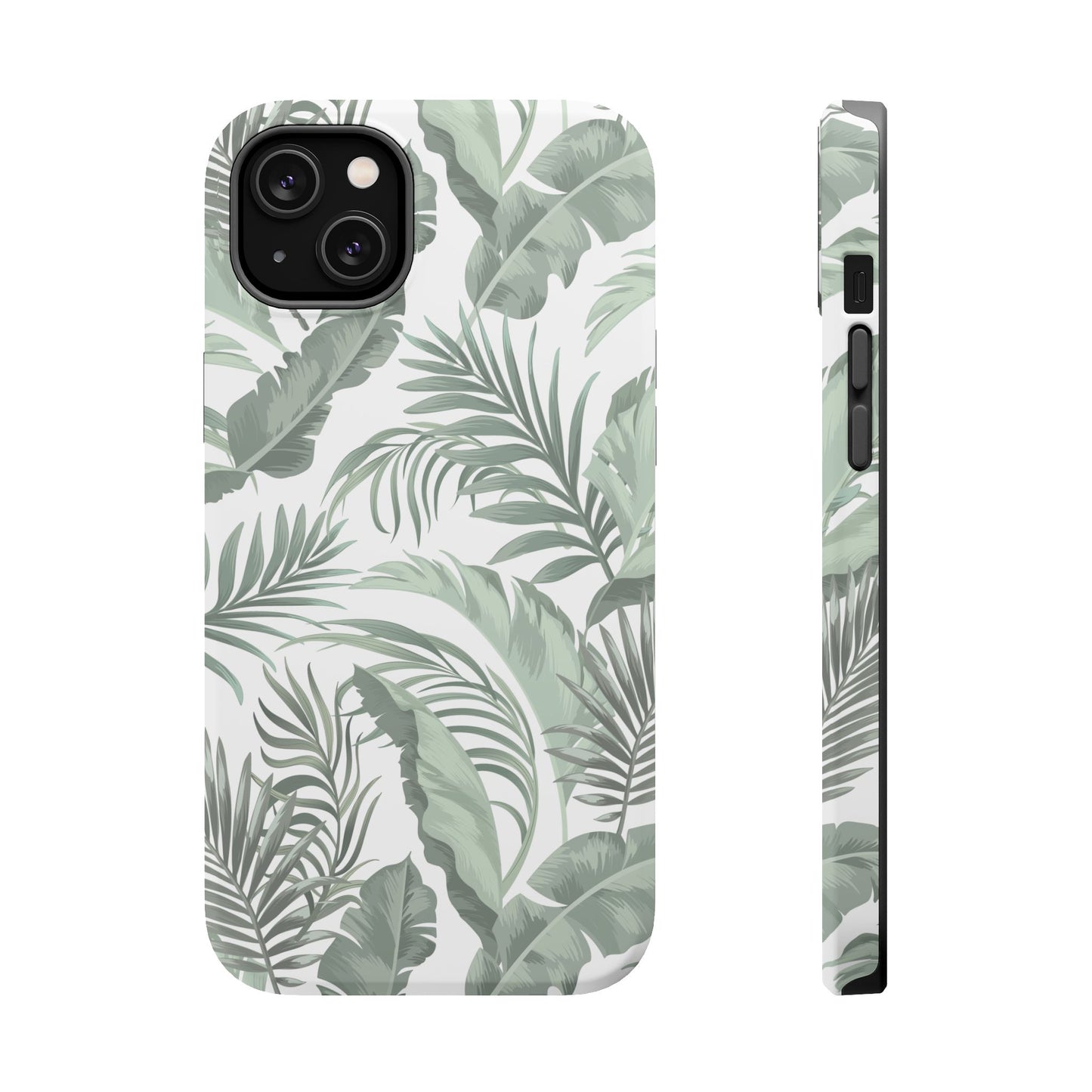 Tropical Leaf White Magnetic Tough Cases