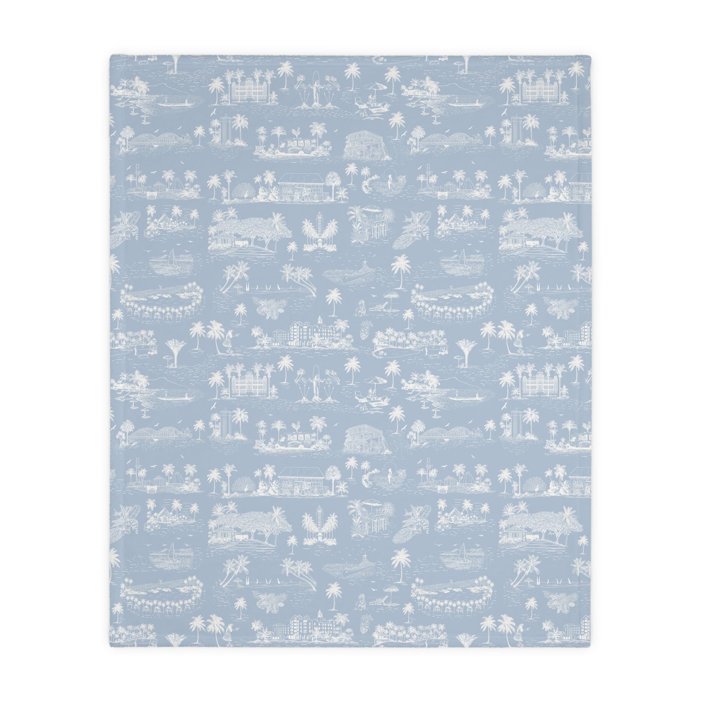 Monstera Oahu Velveteen Microfiber Blanket