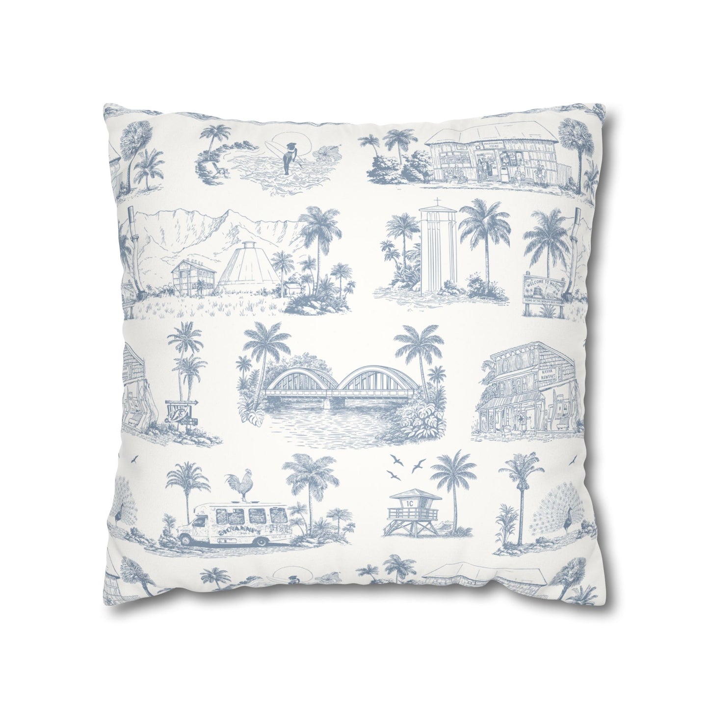 North Shore Faux Suede Pillowcase White without filler