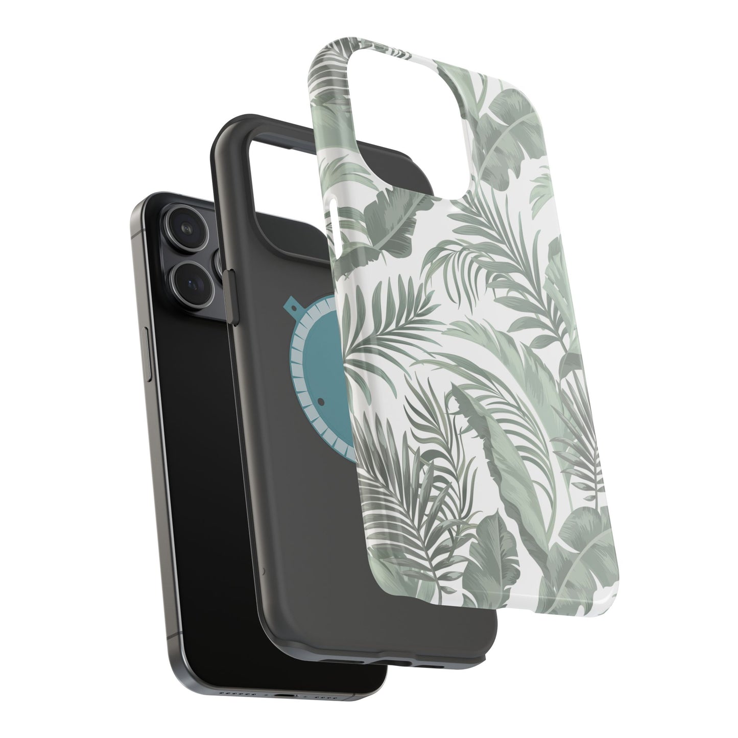 Tropical Leaf White Magnetic Tough Cases