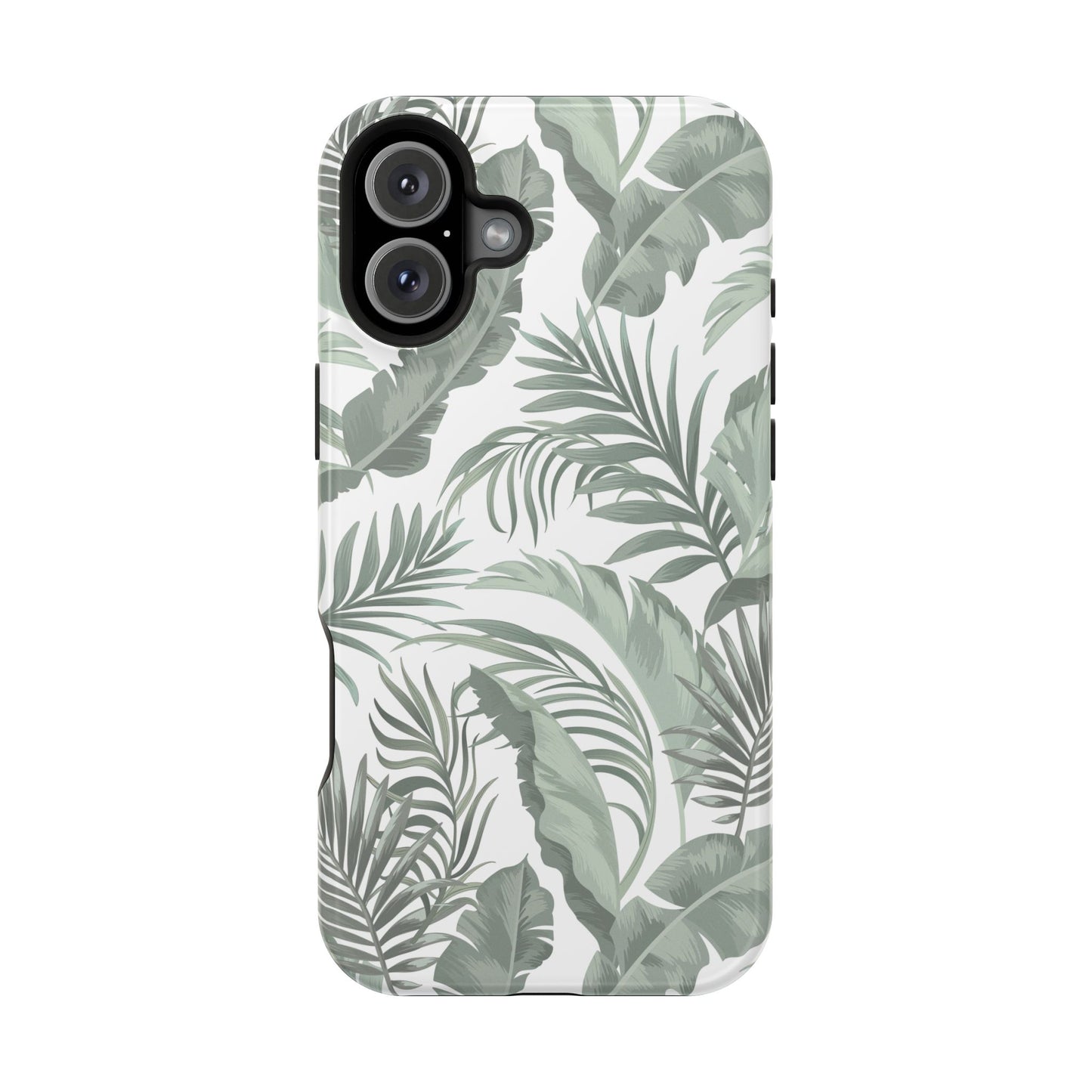 Tropical Leaf White Magnetic Tough Cases