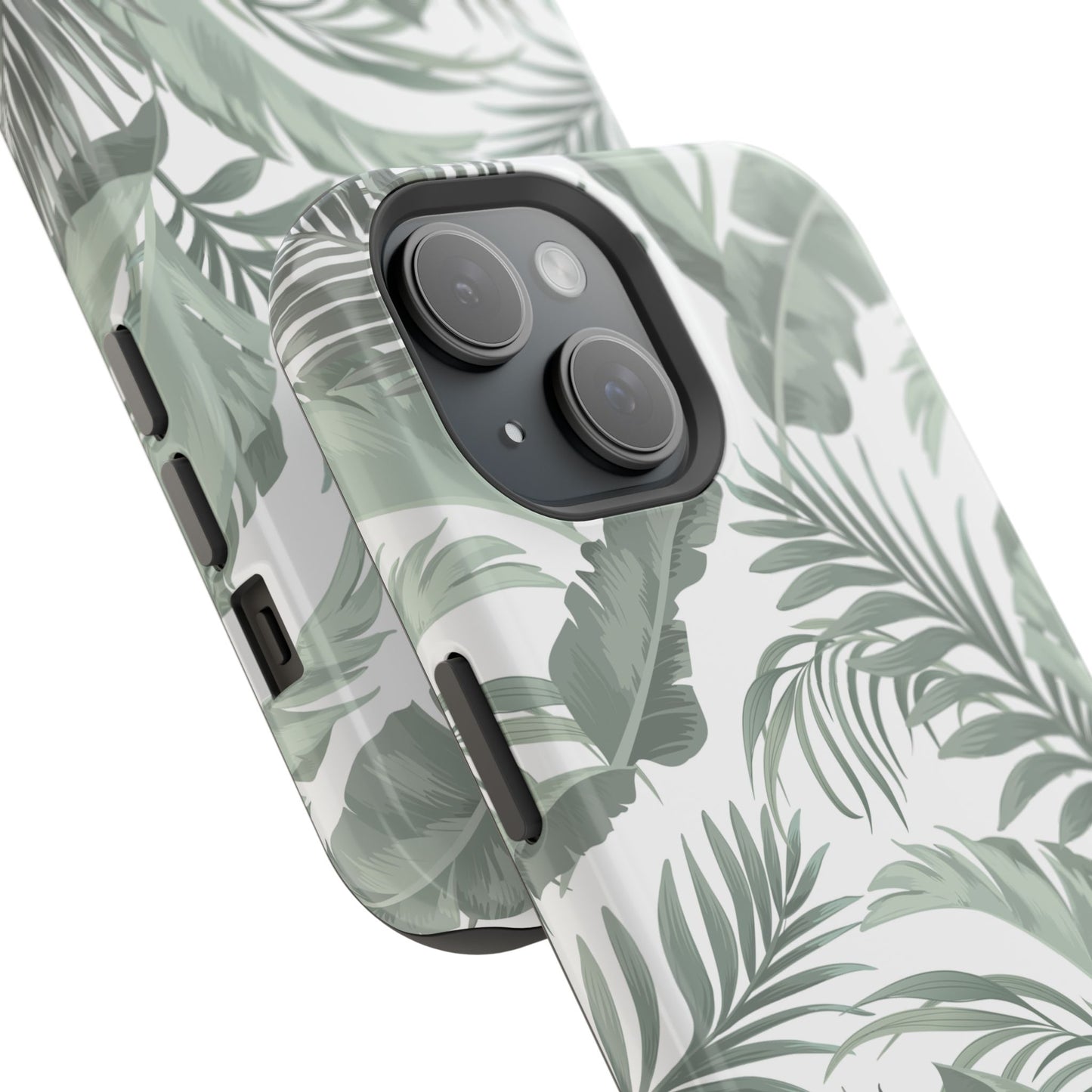 Tropical Leaf White Magnetic Tough Cases