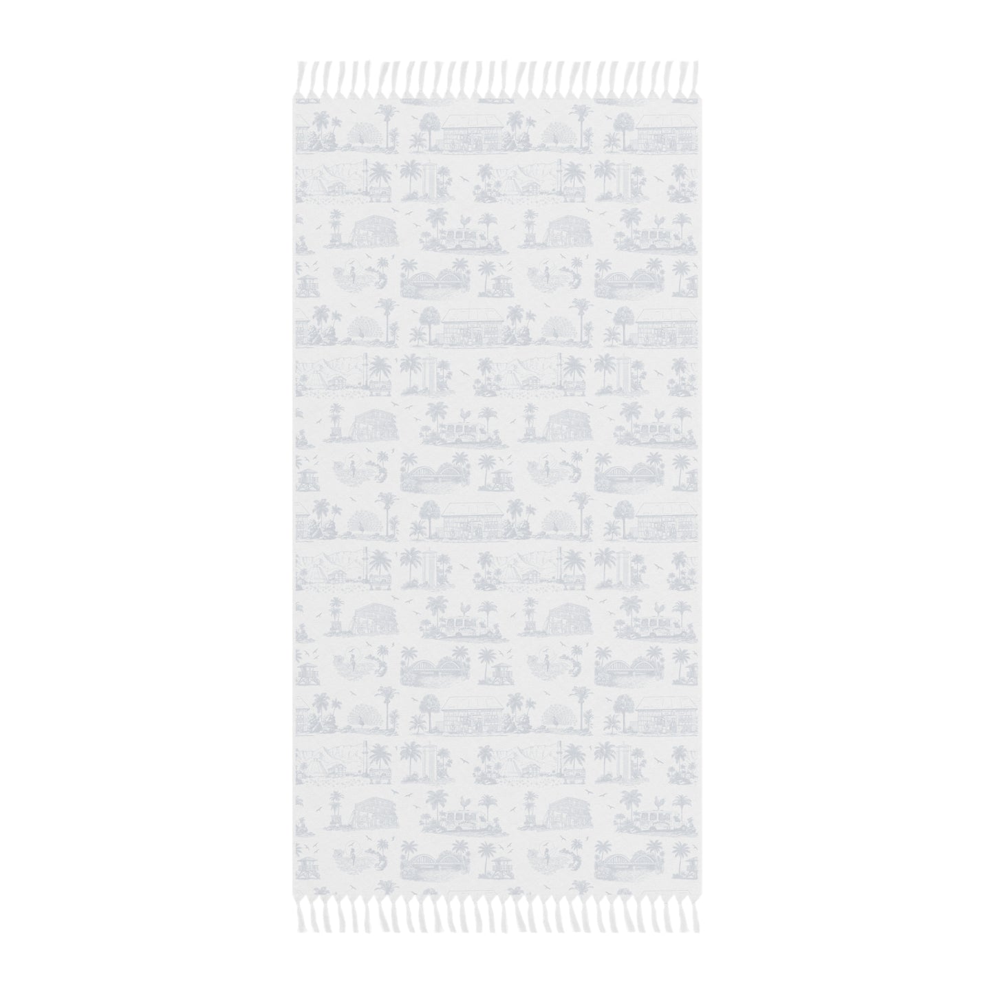 North Shore Boho Beach Cloth white