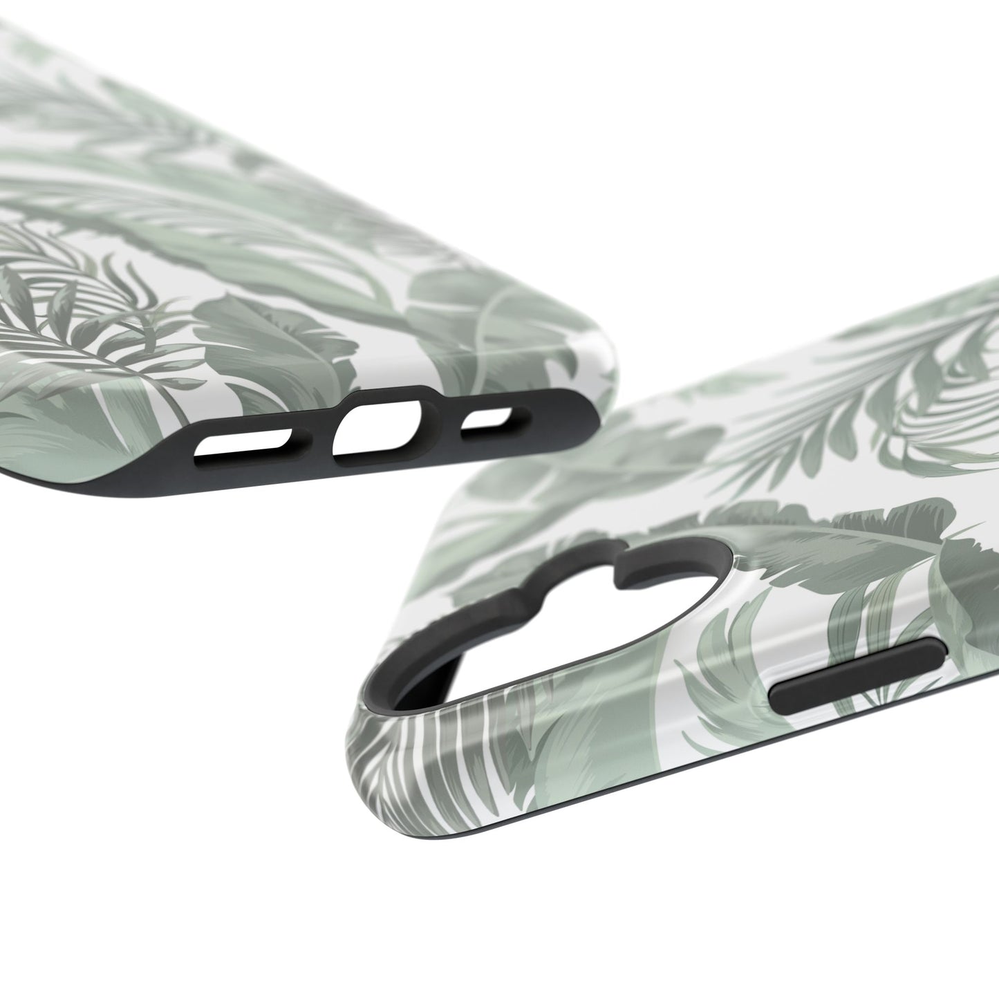 Tropical Leaf White Magnetic Tough Cases