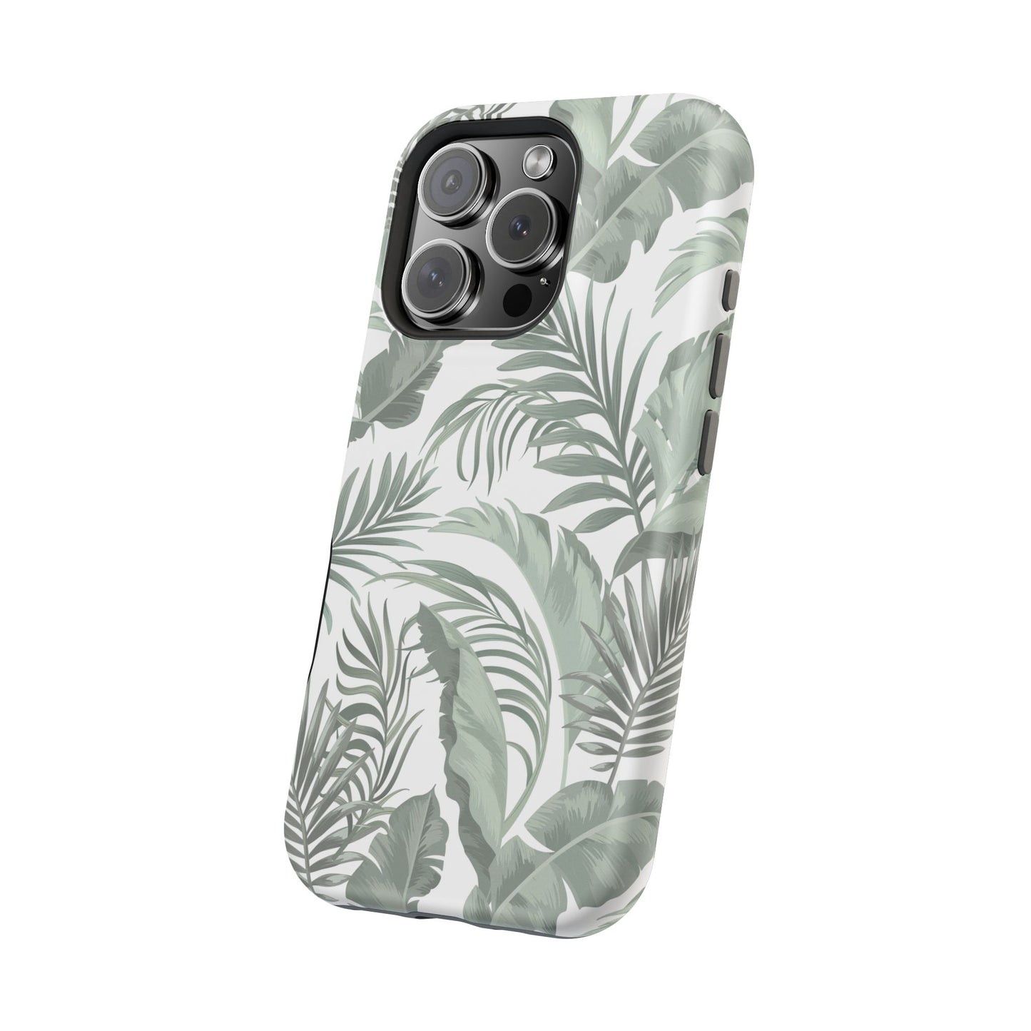 Tropical Leaf White Magnetic Tough Cases