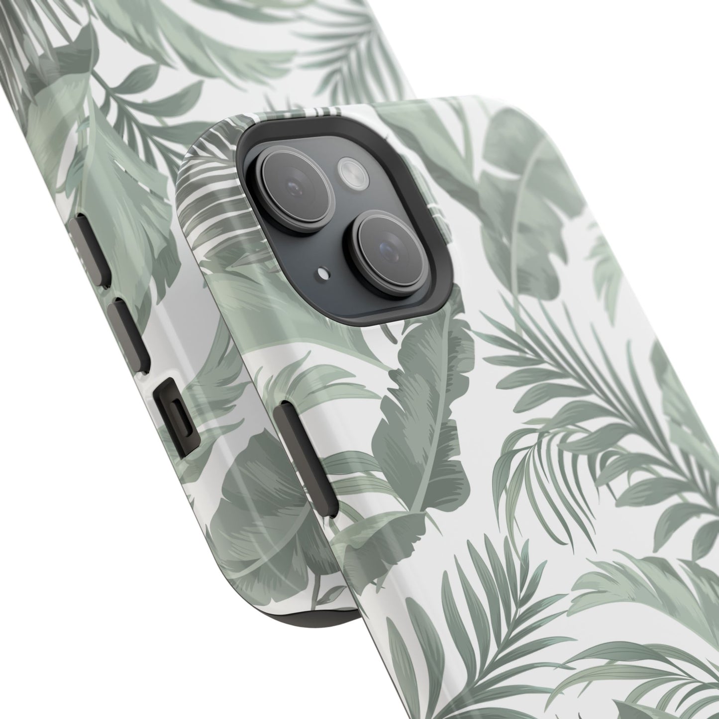 Tropical Leaf White Magnetic Tough Cases