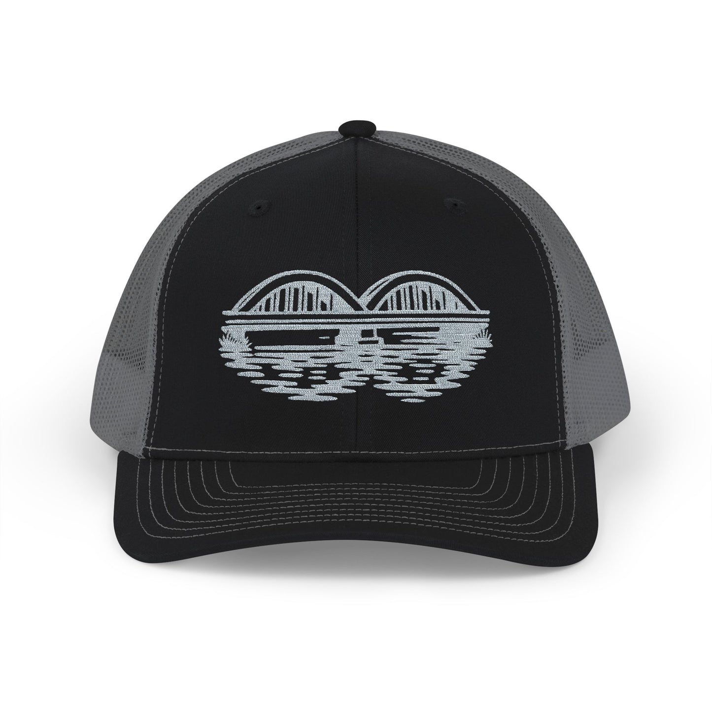 Haleiwa's Rainbow Bridge Embroidered Snapback Trucker Cap