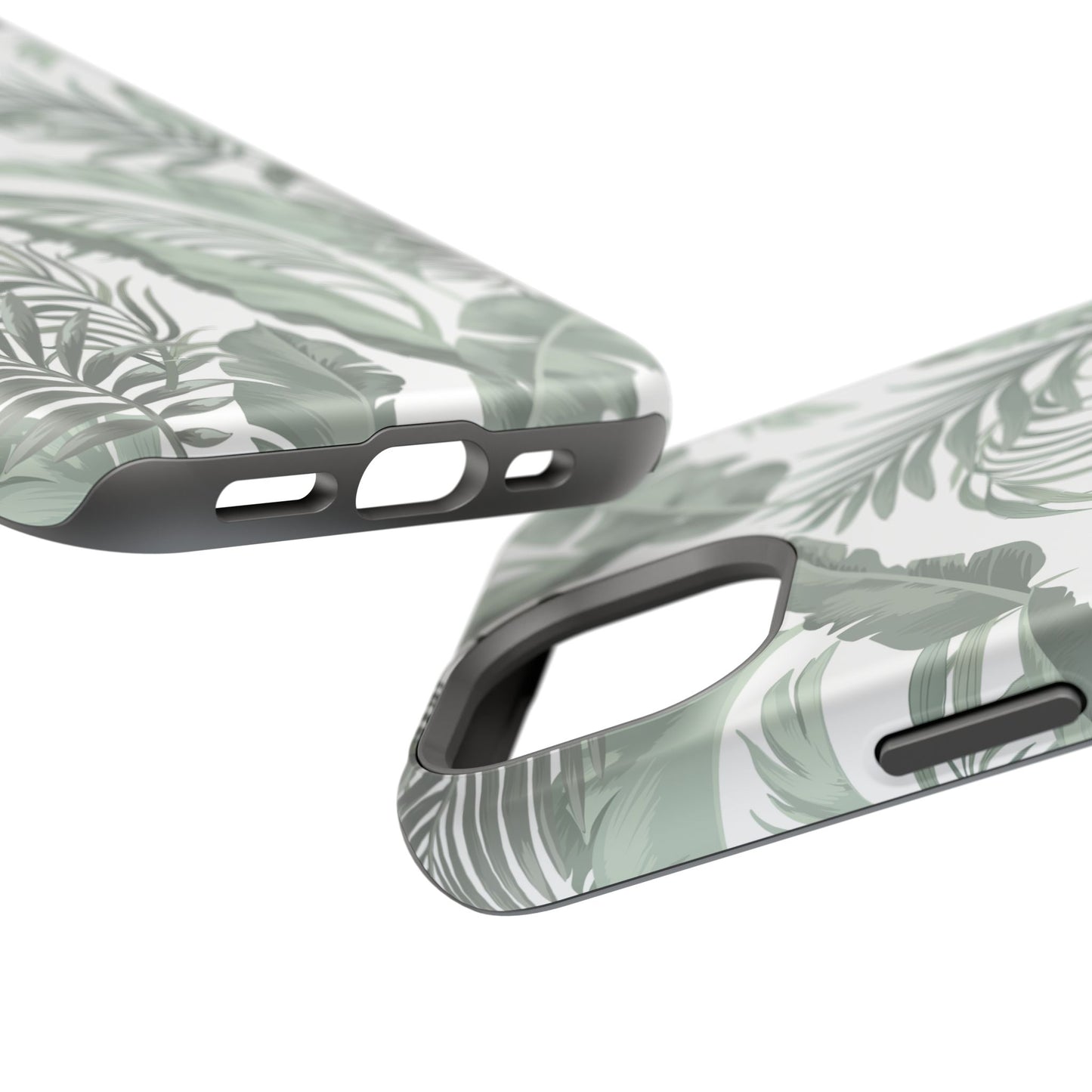 Tropical Leaf White Magnetic Tough Cases