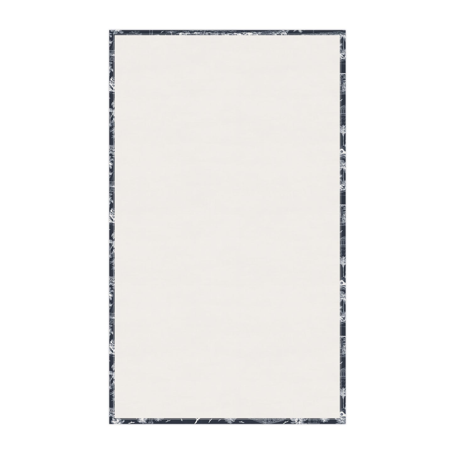 North Shore Tropical Linen Tea Towels dark blue