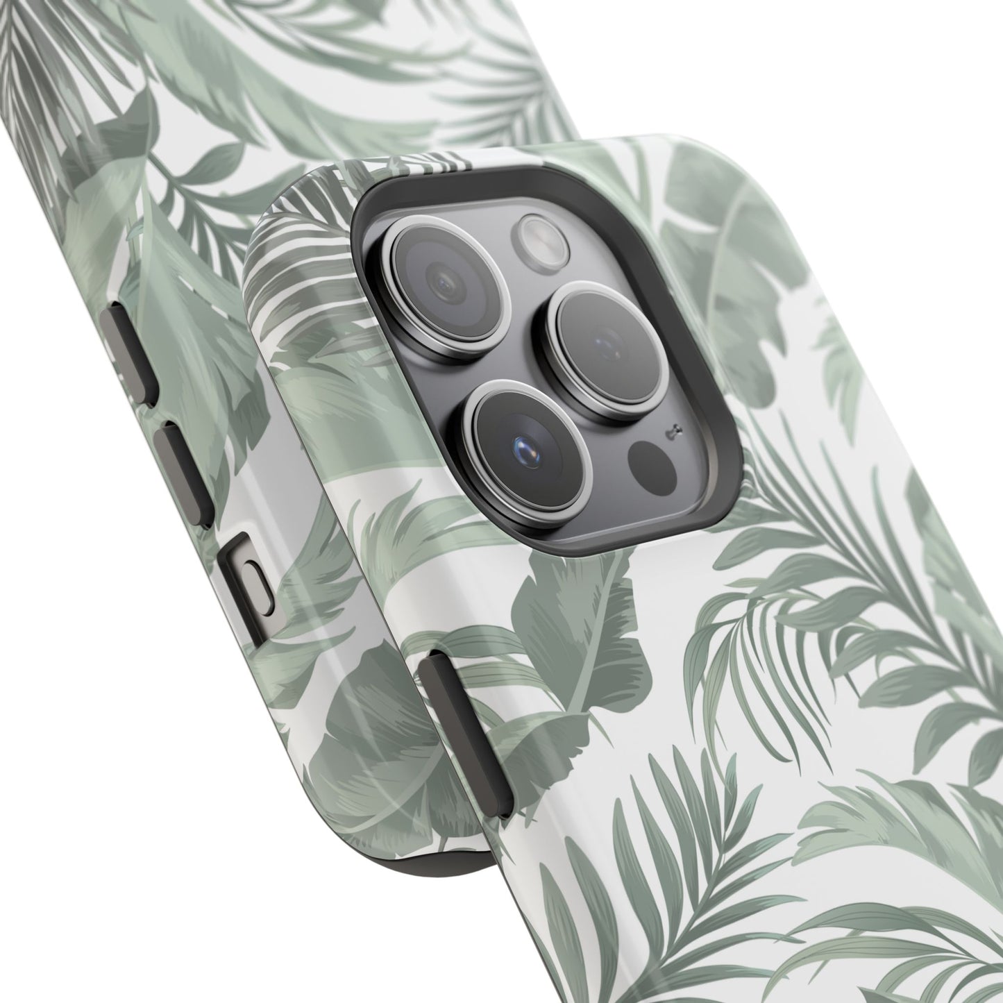 Tropical Leaf White Magnetic Tough Cases