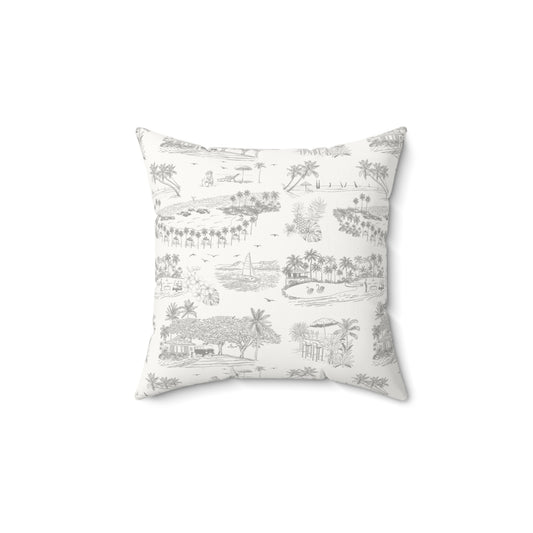 Ko Olina Faux Suede Pillow with filler