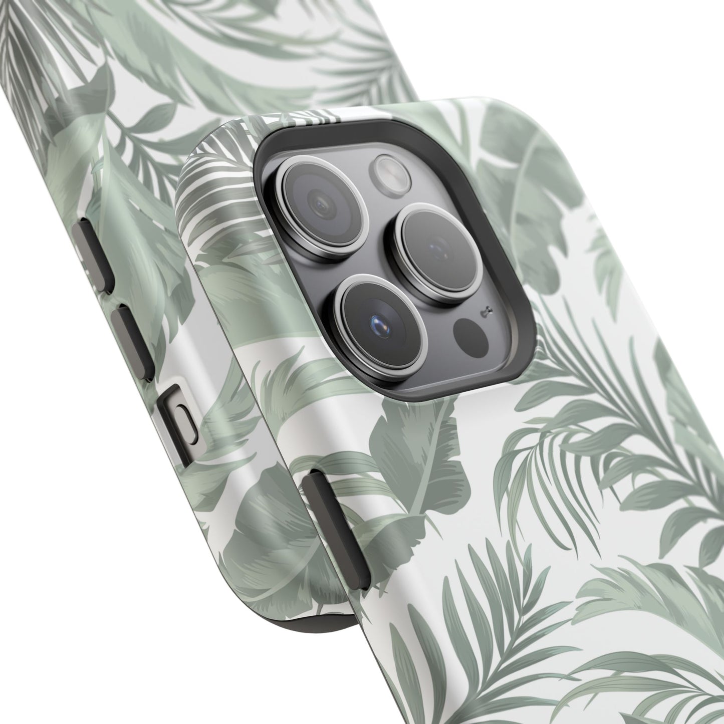 Tropical Leaf White Magnetic Tough Cases