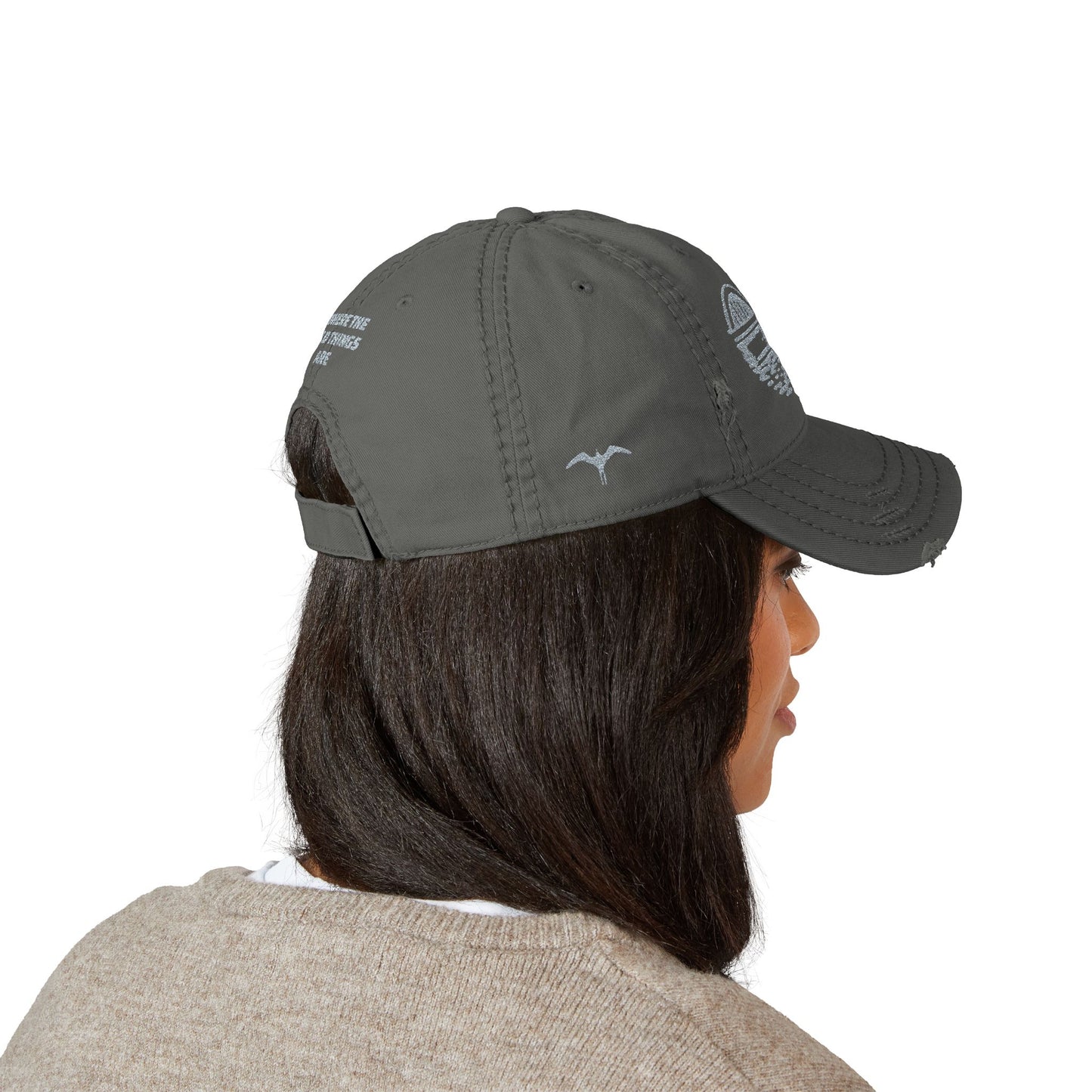 Distressed Rainbow Bridge Embroidered Hat