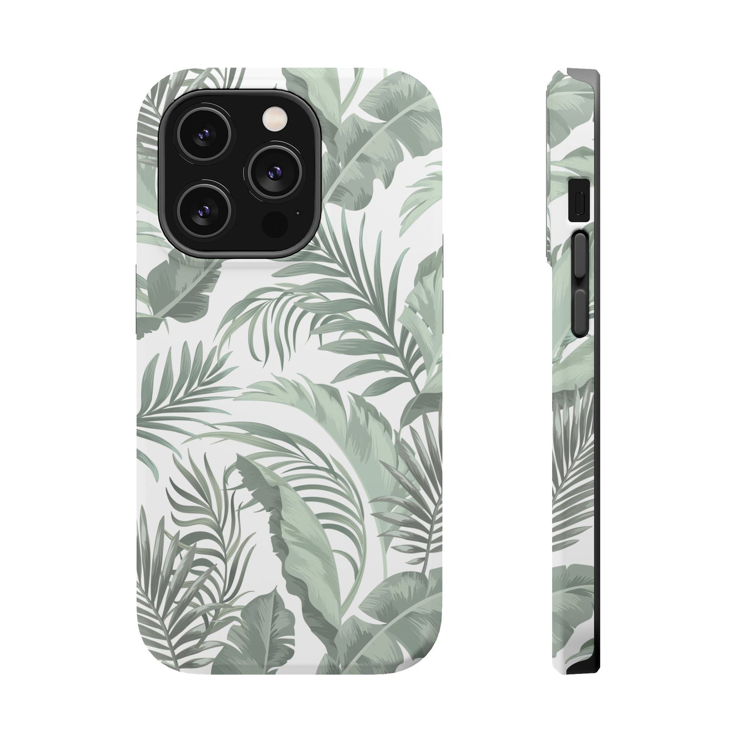 Tropical Leaf White Magnetic Tough Cases