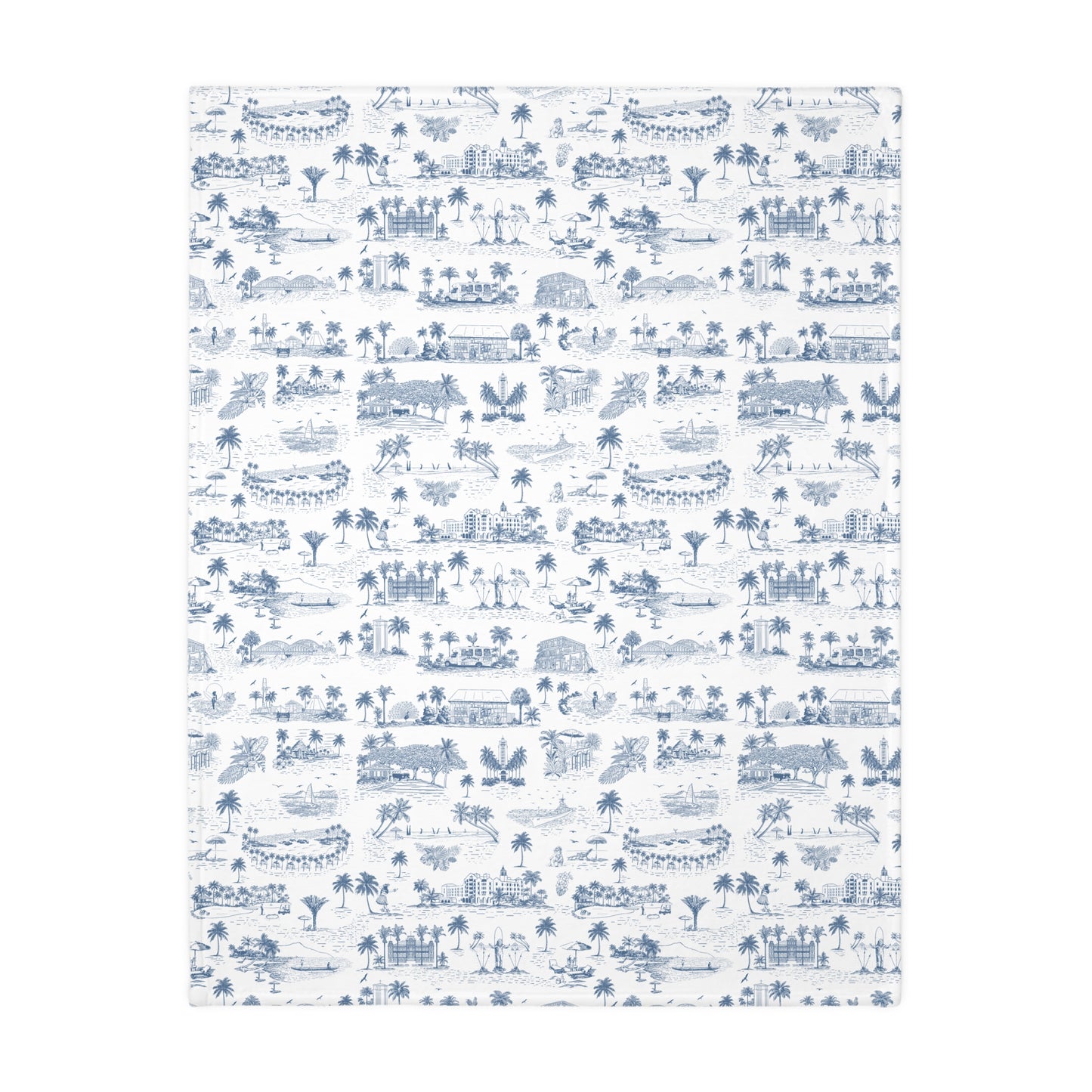 Palm Oahu Velveteen Microfiber Blanket