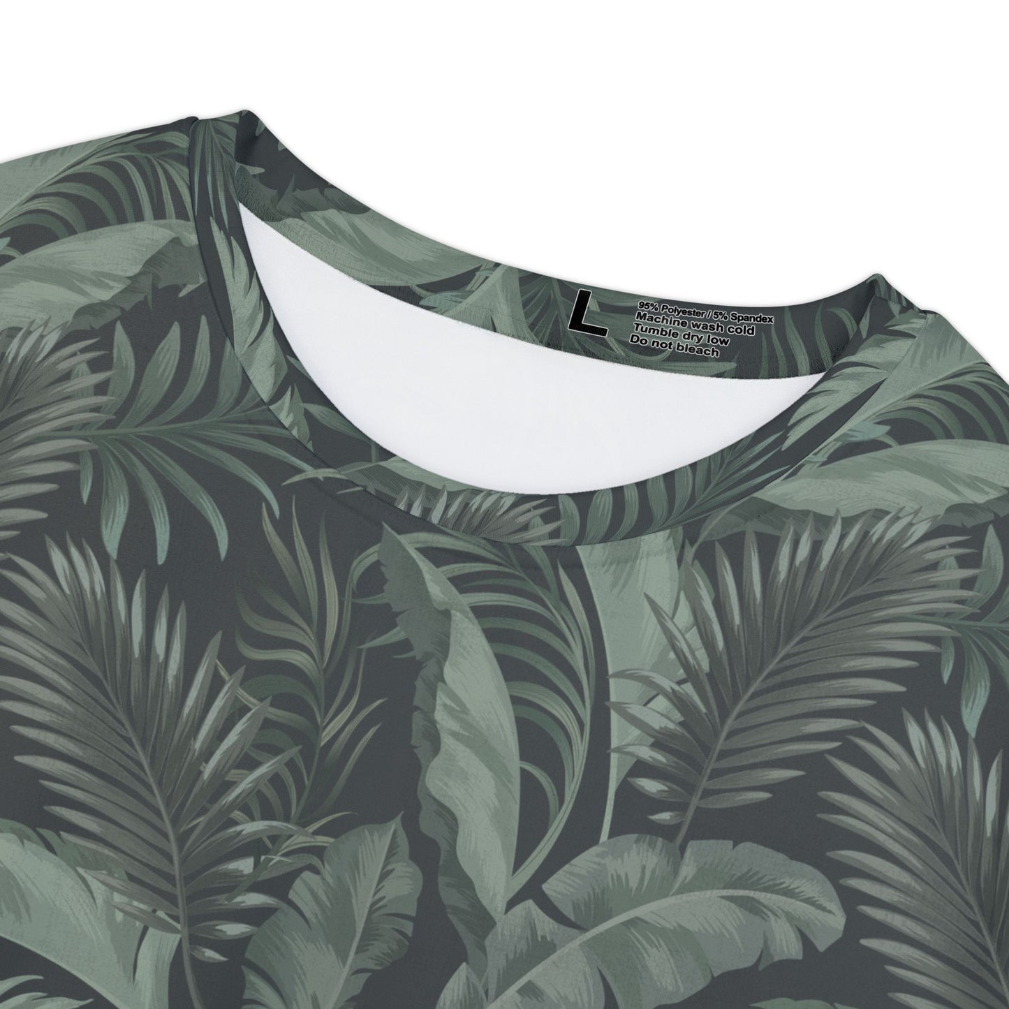 Women's Faded Black Tropical Leaf Shirt