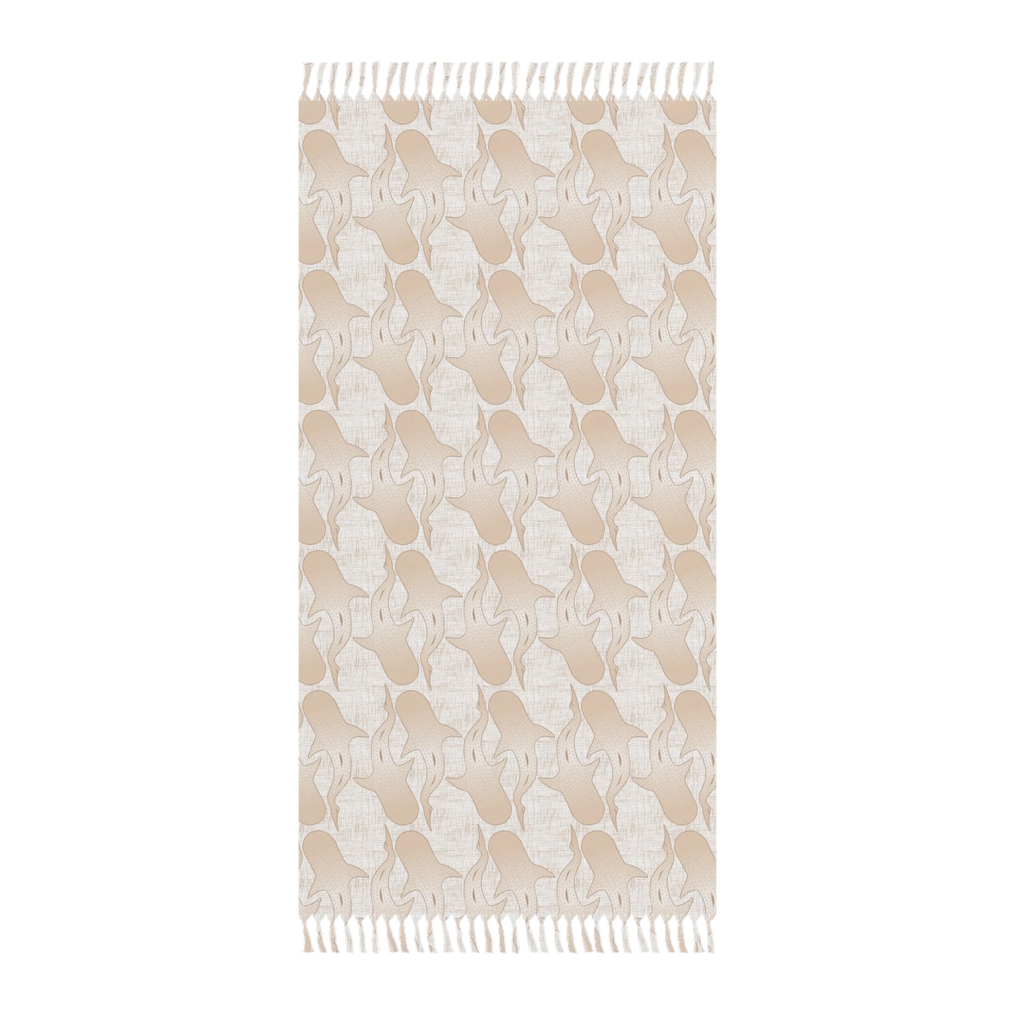 Tan Whale Shark Boho Cloth Beach Towel