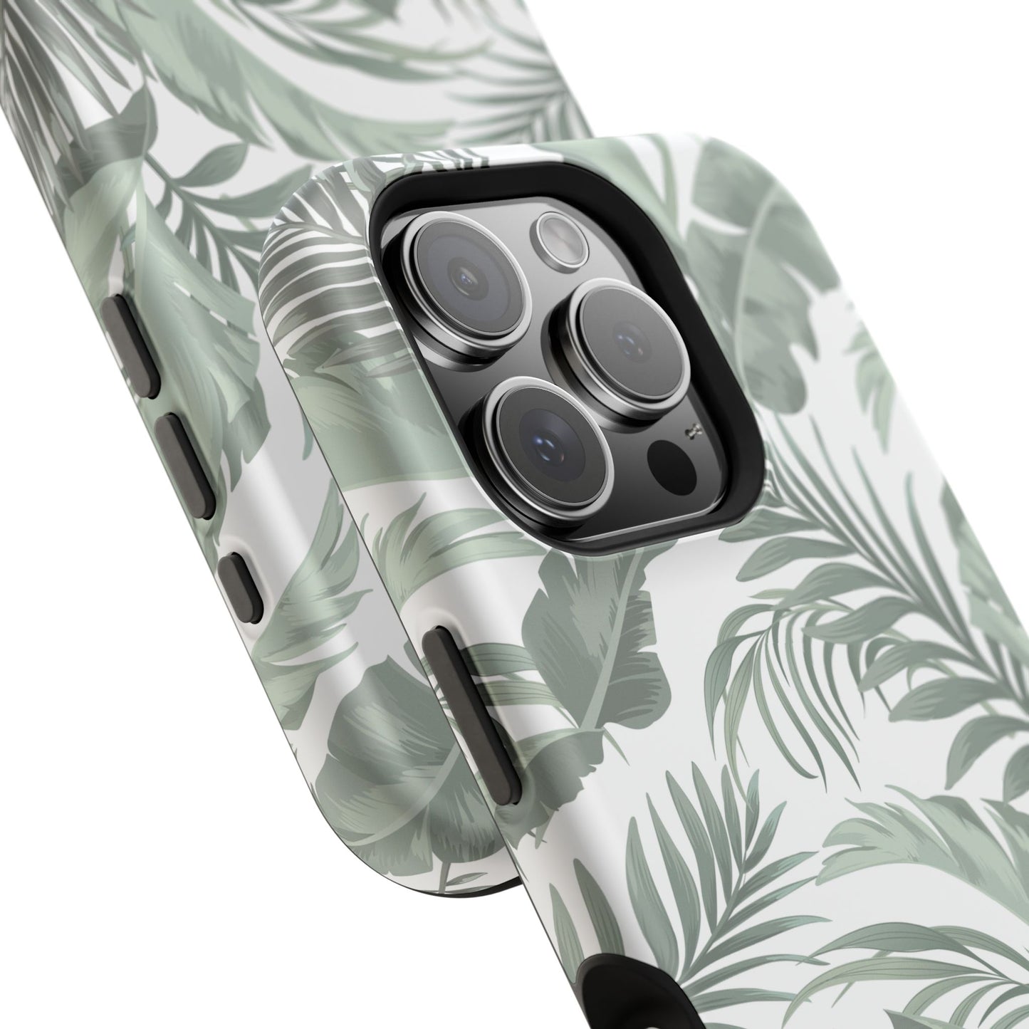 Tropical Leaf White Magnetic Tough Cases