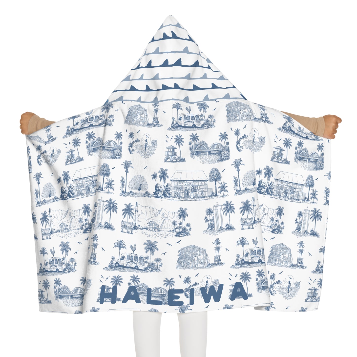 North Shore Shark Youth Hooded Towel