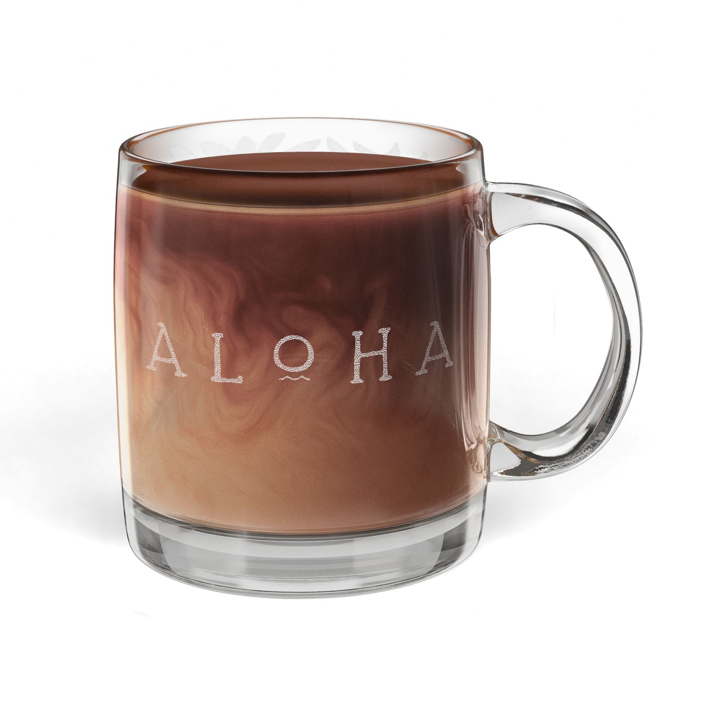 Aloha Glass Engraved Coffee Mug