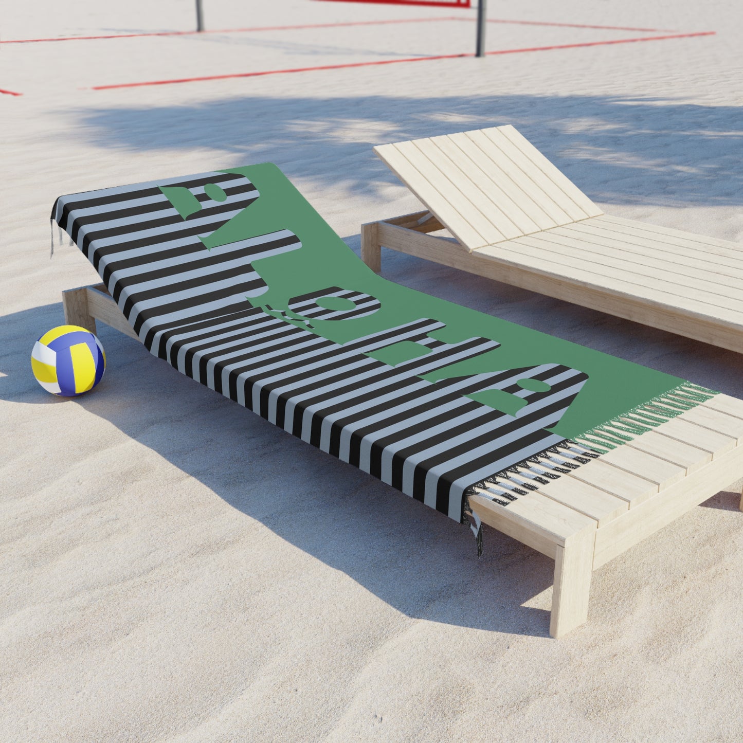 Stripe Aloha Beach Cloth Towel Green