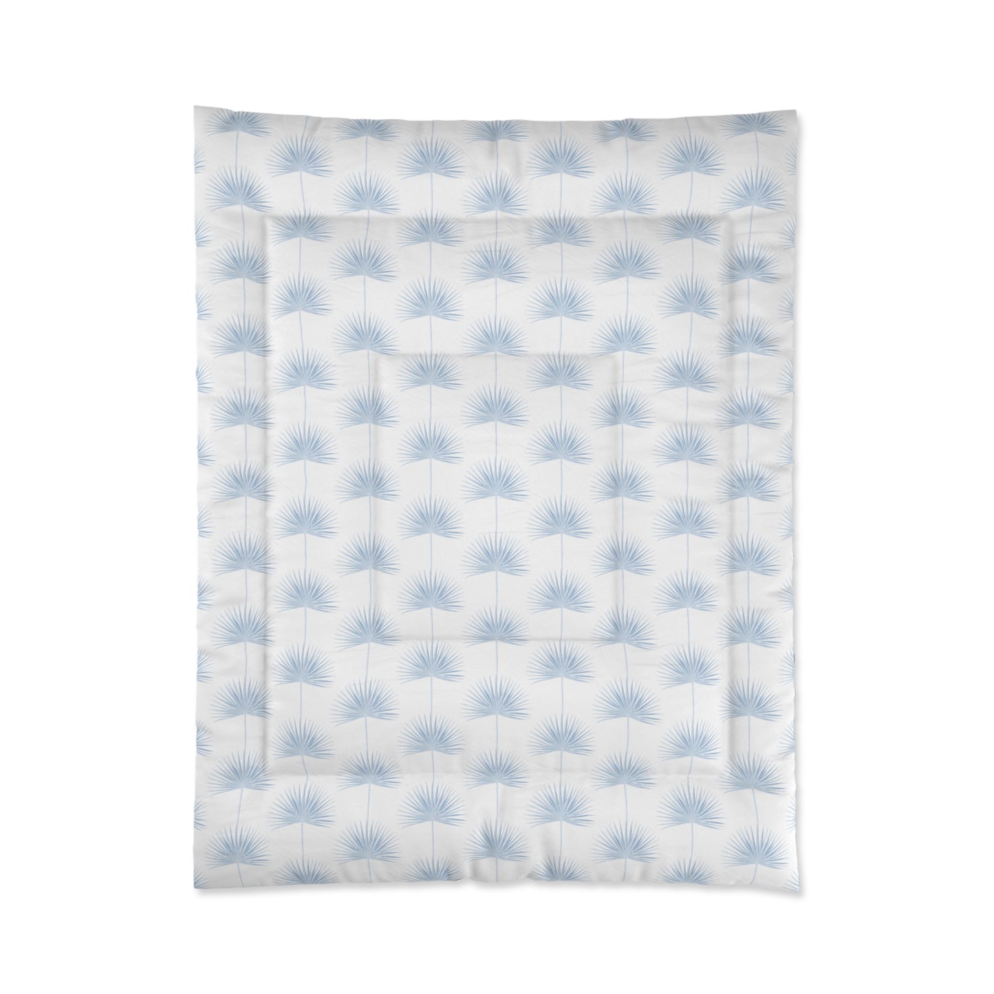 Fan Palm Comforter White/blue