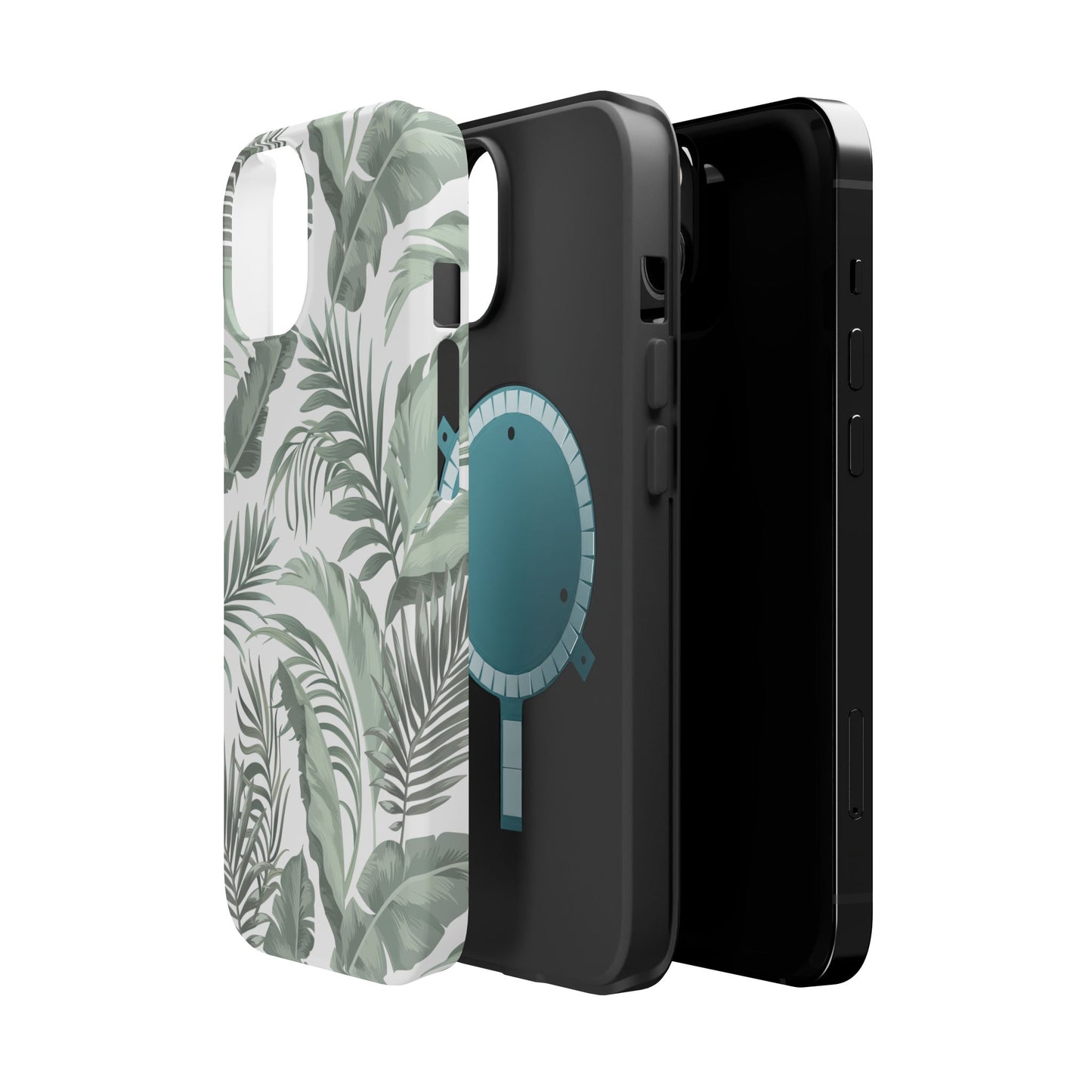 Tropical Leaf White Magnetic Tough Cases