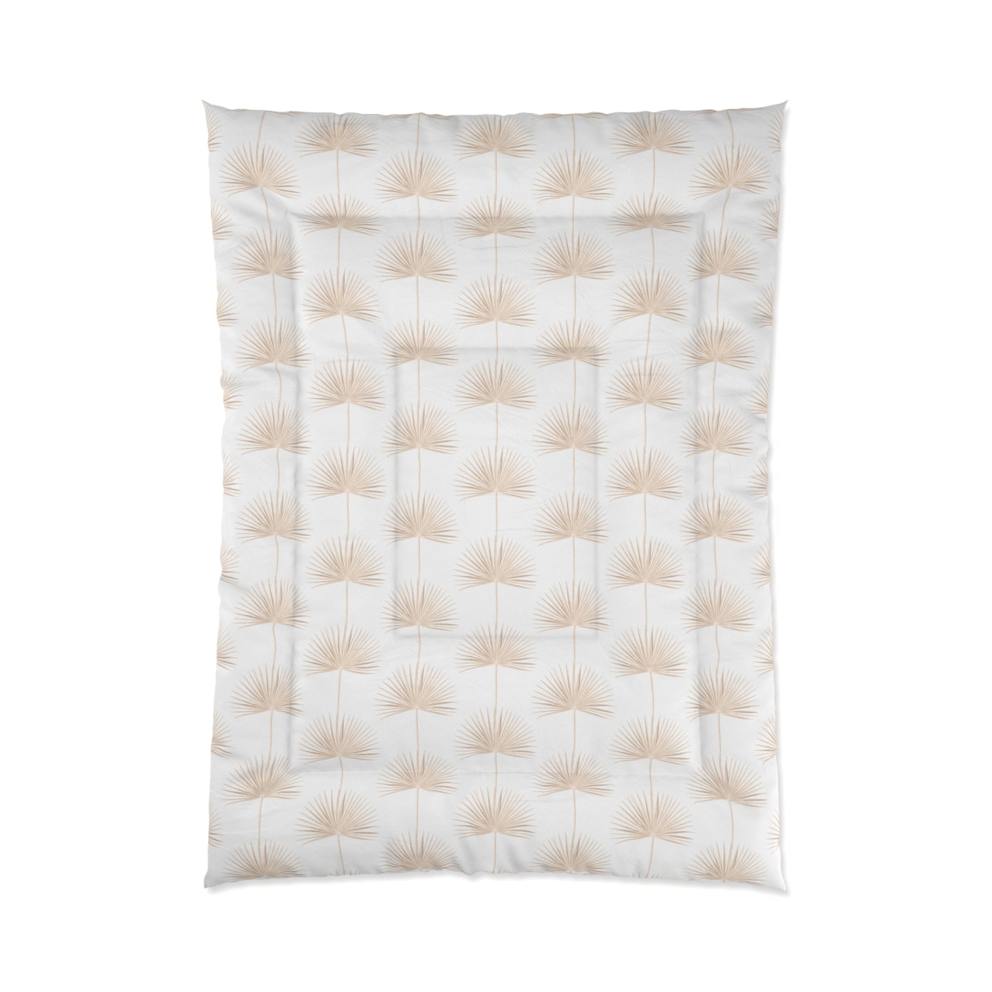 Fan Palm Comforter White/Tan